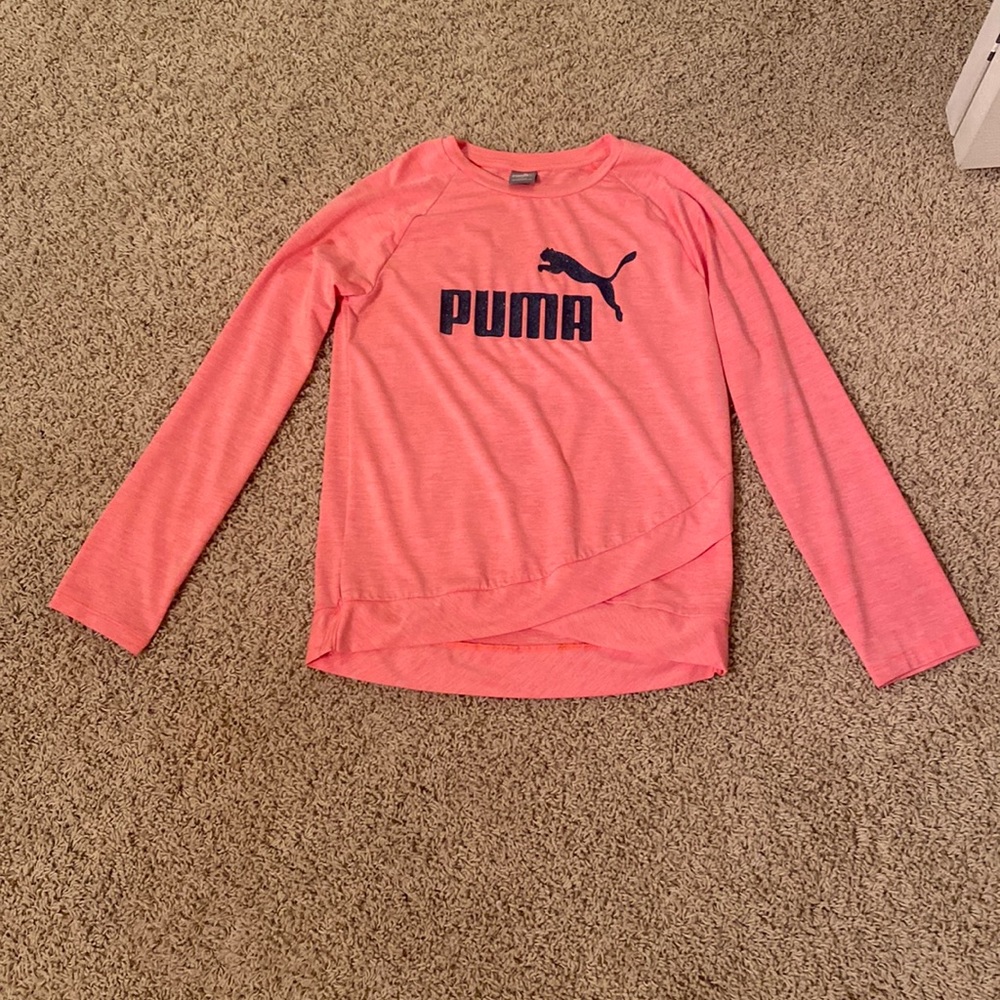Girls Puma Long Sleeve Shirt With Glitter